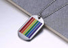 LGBT Pride Dog Tag Pendant Necklace - Zodeys