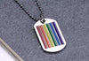 LGBT Pride Dog Tag Pendant Necklace - Zodeys