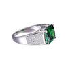 9.5ct Nano Russian Emerald 925 Solid Silver Ring - Zodeys