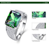 9.5ct Nano Russian Emerald 925 Solid Silver Ring - Zodeys