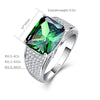 9.5ct Nano Russian Emerald 925 Solid Silver Ring - Zodeys