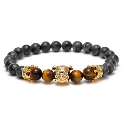Bulldog Millionaire Natural Stone Beaded Bracelet - Zodeys