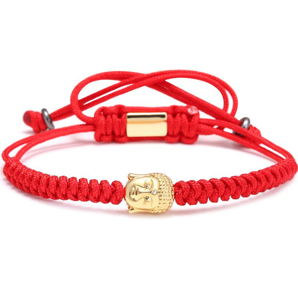 Gold Buddha Woven Rope Macrame Bracelet - Zodeys