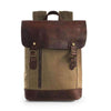 Unisex Vintage Canvas Leather Laptop Backpack - Zodeys