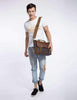 Vintage Canvas Leather 14" Laptop Messenger Bag - Zodeys