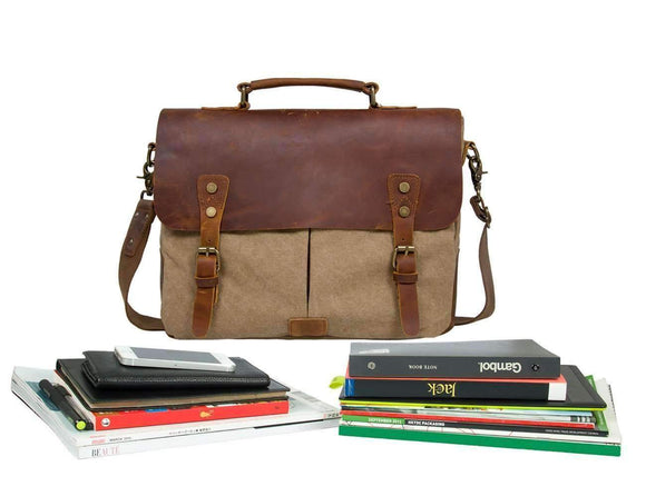 Unisex Vintage Canvas Leather 14