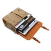 Unisex Vintage Canvas Leather 14" Laptop Messenger Bag - Zodeys