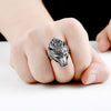 Stainless Steel Wolf Head Ring