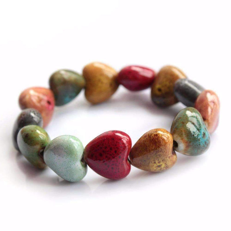 Heart Shaped Ceramic Bohemian Bracelet - Zodeys