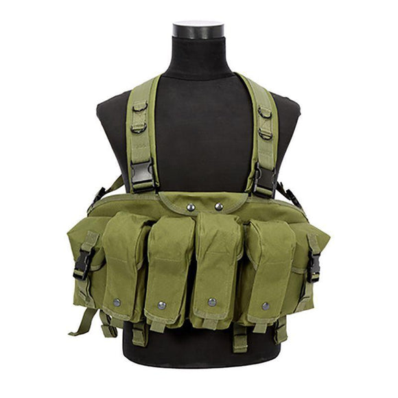 Tactical Recon Chest Rig Vest w/ Mag Pouch - Zodeys