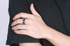 Beveled Carbon Fiber Inlay Masonic Ring - Zodeys
