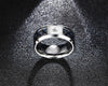 Beveled Carbon Fiber Inlay Masonic Ring - Zodeys