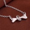 Silver Paw & Dog Bone Pendant Necklace