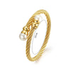Golden Pearly Gates Twisted Singapore Chain Bangle - Zodeys