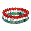 Cuban Schizo Natural Stone Elastic Bracelet - Zodeys
