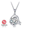 Silver Zodiac Constellation Pendant Necklace