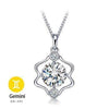 Silver Zodiac Constellation Pendant Necklace