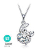 Silver Zodiac Constellation Pendant Necklace