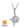 Silver Zodiac Constellation Pendant Necklace