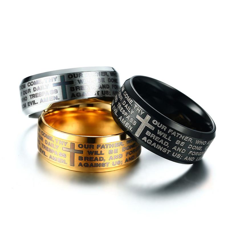 Engraved Bible Cross Ring - Zodeys