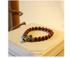 Hand-Carved Copper Vajra & Bell Natural Red Sandalwood Bracelet - Zodeys