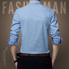 Casual Long Sleeve Jacquard Weave Slim Fit Shirt - Zodeys