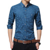 Casual Long Sleeve Jacquard Weave Slim Fit Shirt - Zodeys