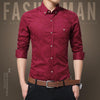 Casual Long Sleeve Jacquard Weave Slim Fit Shirt - Zodeys