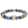 El Rey Imperial Crown Micro-Paved Natural Stone Bracelet - Zodeys