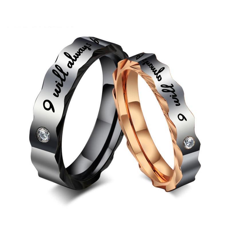 'I Will Always Be with You' Couples Promise Rings - Zodeys