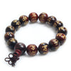 Engraved Sanskrit Rosewood Buddhist Prayer Beads Bracelet - Zodeys