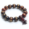 Engraved Sanskrit Rosewood Buddhist Prayer Beads Bracelet - Zodeys