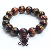 Engraved Sanskrit Rosewood Buddhist Prayer Beads Bracelet - Zodeys