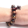Engraved Sanskrit Rosewood Buddhist Prayer Beads Bracelet - Zodeys
