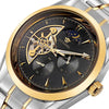 Luxury Gold Mechanical Skeleton Onyx Watch - Zodeys