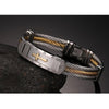 Steel Wire Chain Gold Cross Bracelet