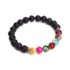 Black Lava Stone Chakra Pulse Bracelet - Zodeys