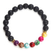 Black Lava Stone Chakra Pulse Bracelet - Zodeys