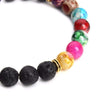 Black Lava Stone Chakra Pulse Bracelet - Zodeys