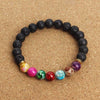 Black Lava Stone Chakra Pulse Bracelet - Zodeys