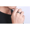 Beveled Carbon Fiber Inlay Masonic Ring - Zodeys