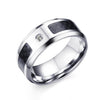 Beveled Carbon Fiber Inlay Masonic Ring - Zodeys