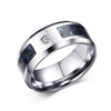 Beveled Carbon Fiber Inlay Masonic Ring - Zodeys