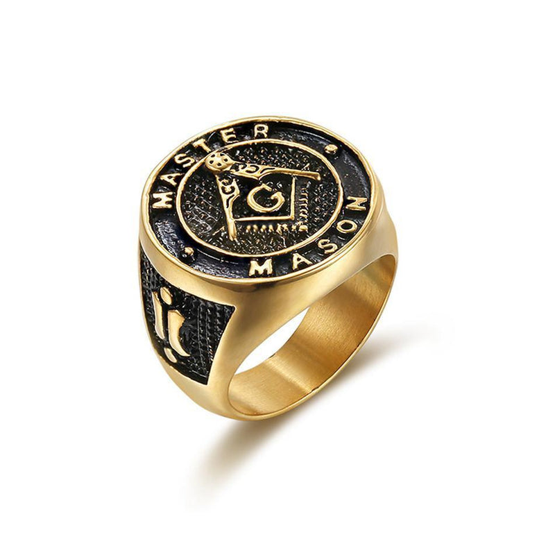 Gold Masonic Signet Ring - Zodeys