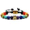 Chakra Tree Of Life Weaved Rope Charm Bracelet - Zodeys
