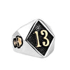 Outlaw 13 Polished Silver Biker Ring - Zodeys