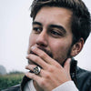 Outlaw 13 Polished Silver Biker Ring - Zodeys