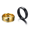 Couple's King & Queen Matte Finished Rings - Zodeys