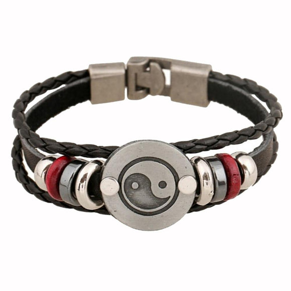 Yin & Yang Sienna Leather Bracelet - Zodeys