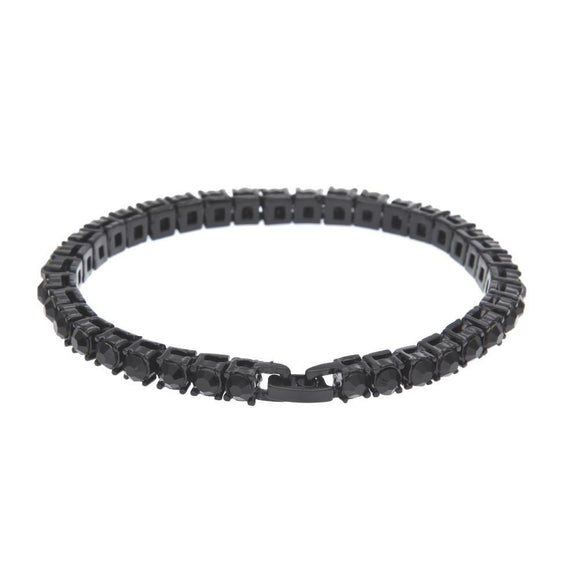 Men's Rhinestone Crystal Chain Link Bracelet - Zodeys